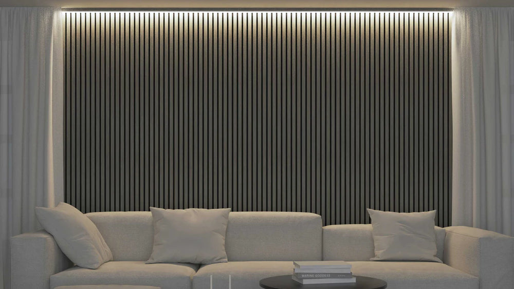 Akoestische panelen 270x60 cm - Eiken Grijs