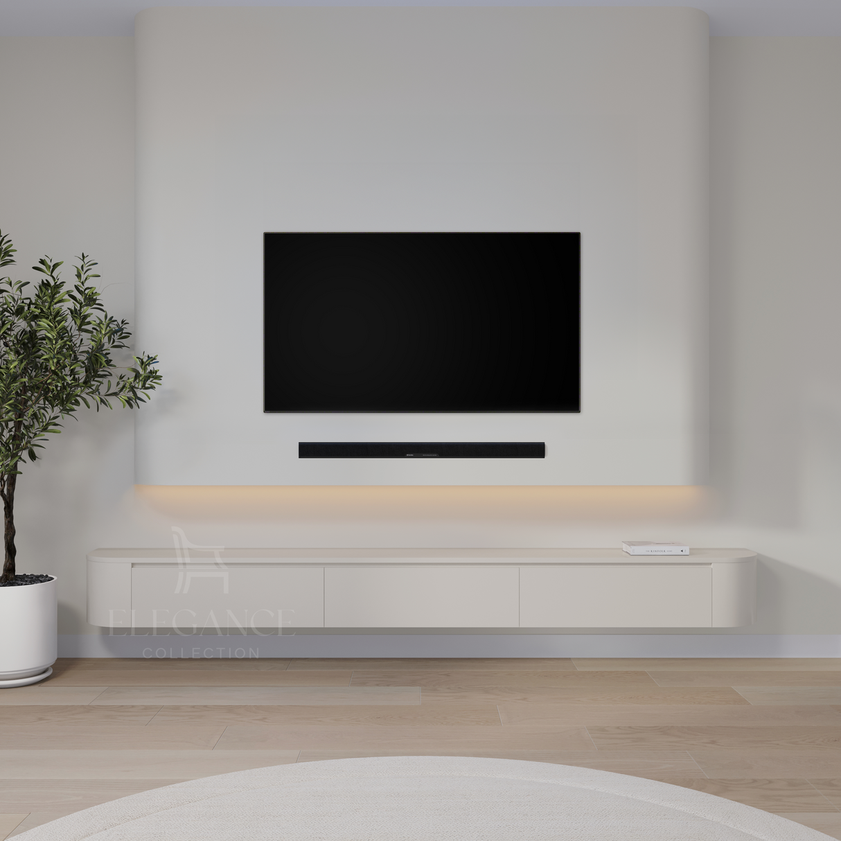 Dulce Japandi Tv-meubel 280 x 32 x 28 cm - Wit