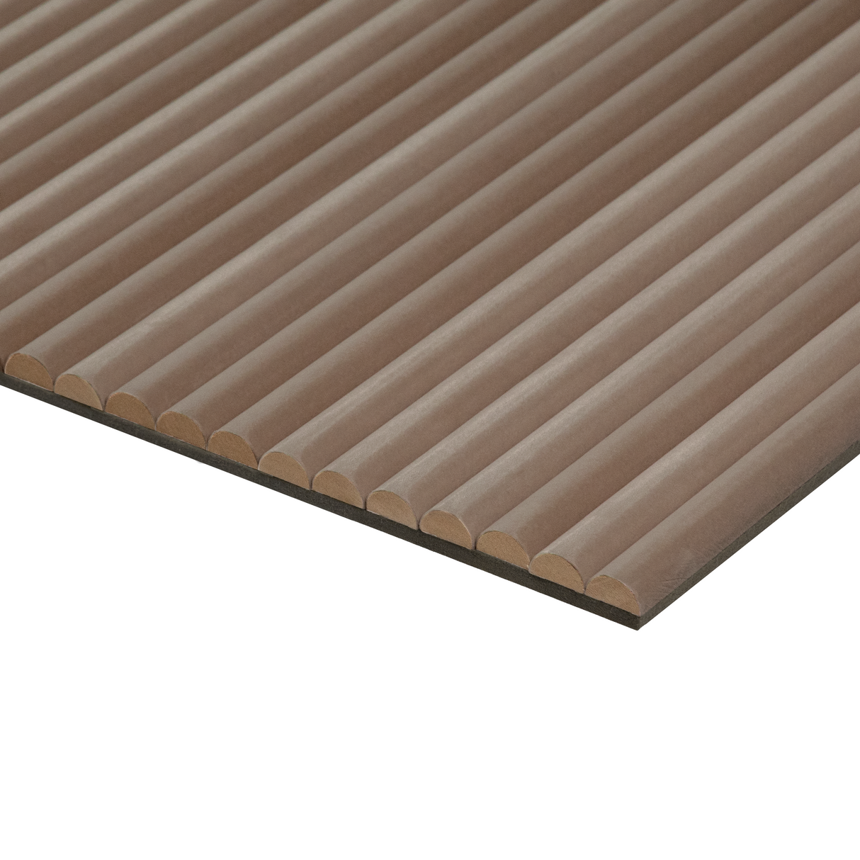 Akoestische Suede Solid Panelen 280x60 cm - Chique Mokka