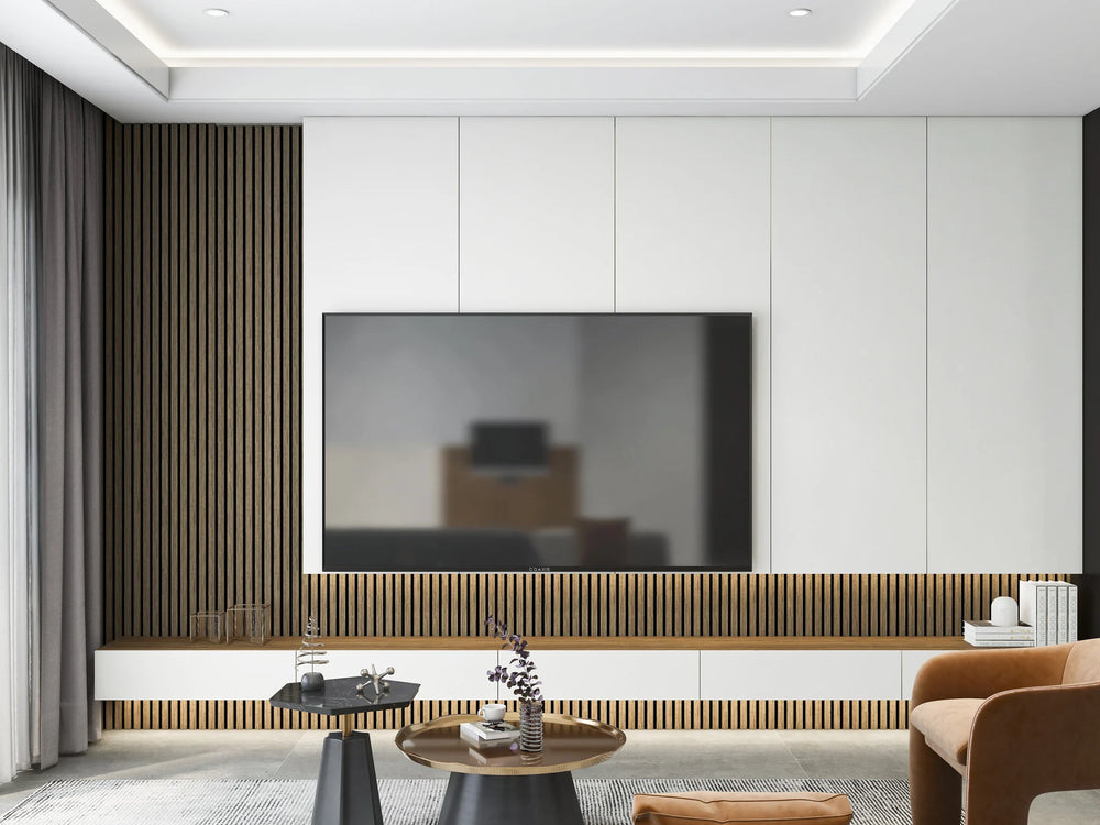 Akoestische panelen 300x60 cm - Eiken Walnoot