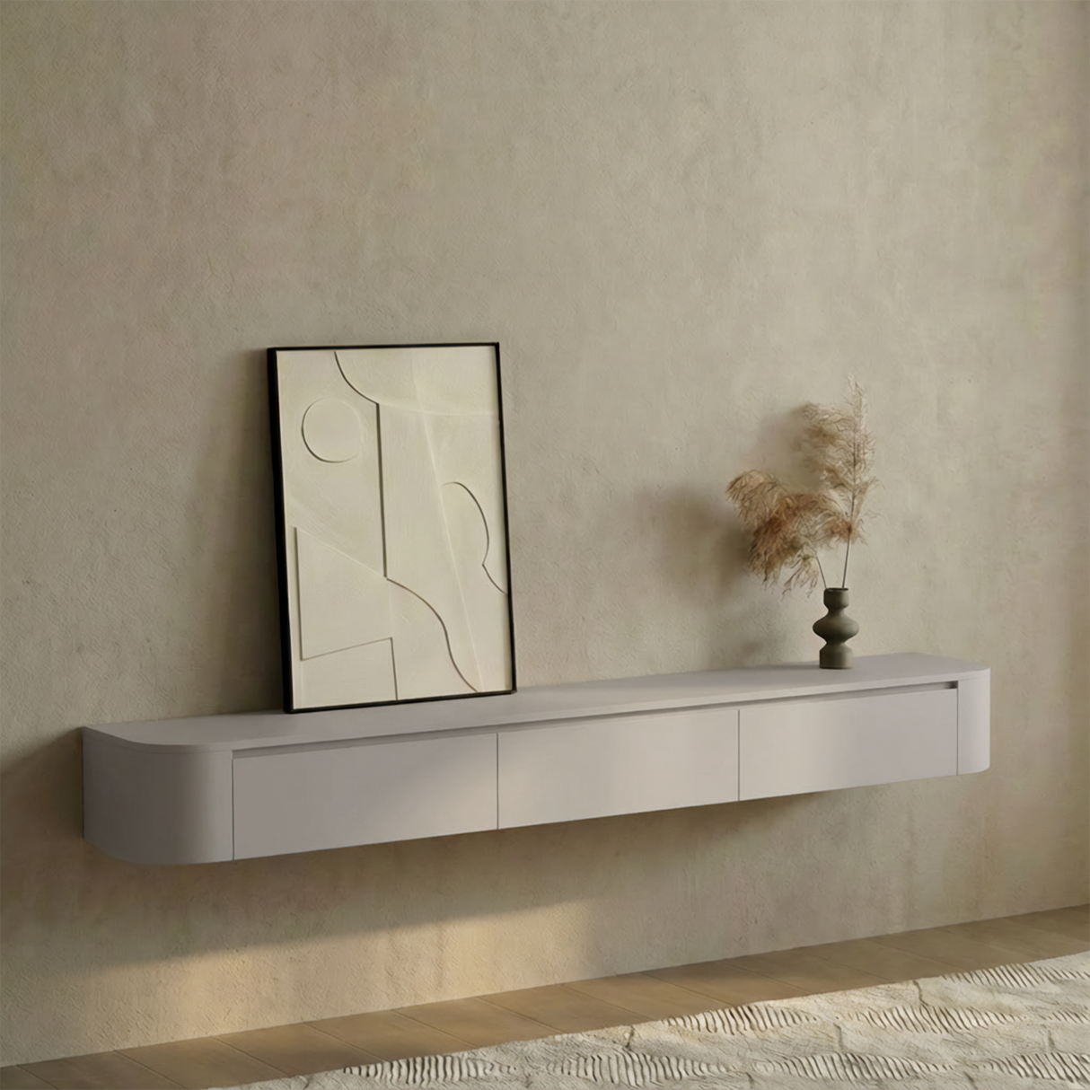 Dulce Japandi Tv-meubel 180 x 32 x 28 cm - Wit