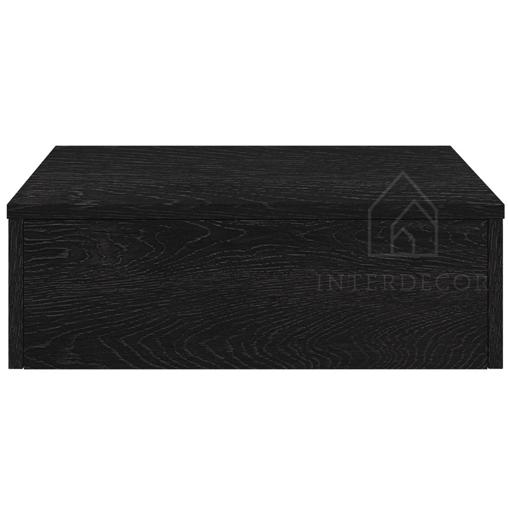 Gangkast zwevend zwart 60x26x20 cm