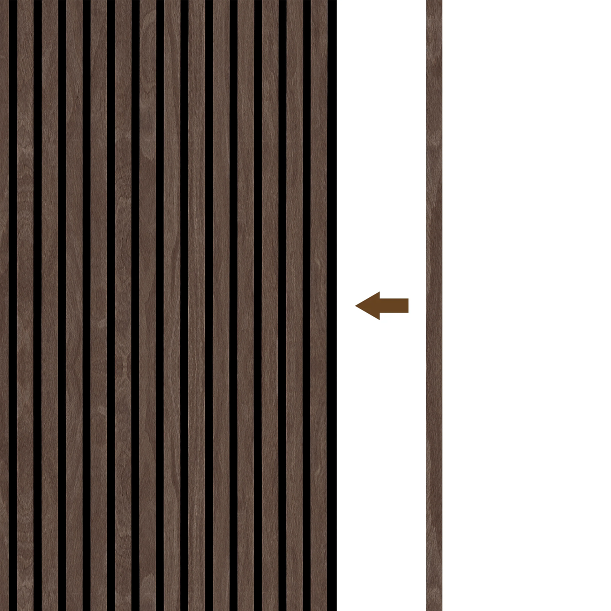 Eindlat 270 x 2.2 cm - Eiken Dark Walnoot