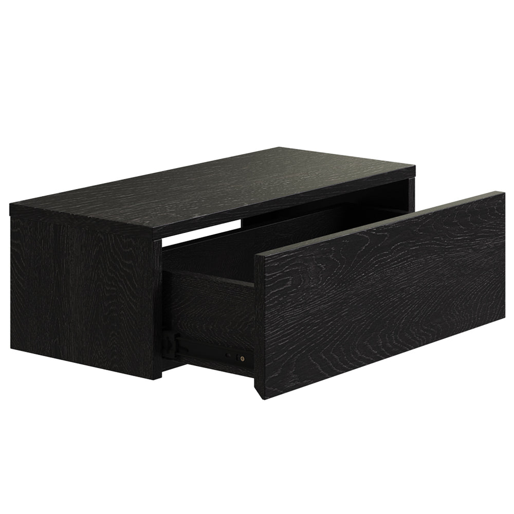 Gangkast zwevend zwart 60x26x20 cm