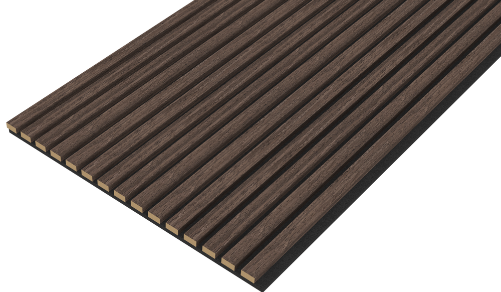 Akoestische panelen 300x60 cm - Eiken Dark Walnoot