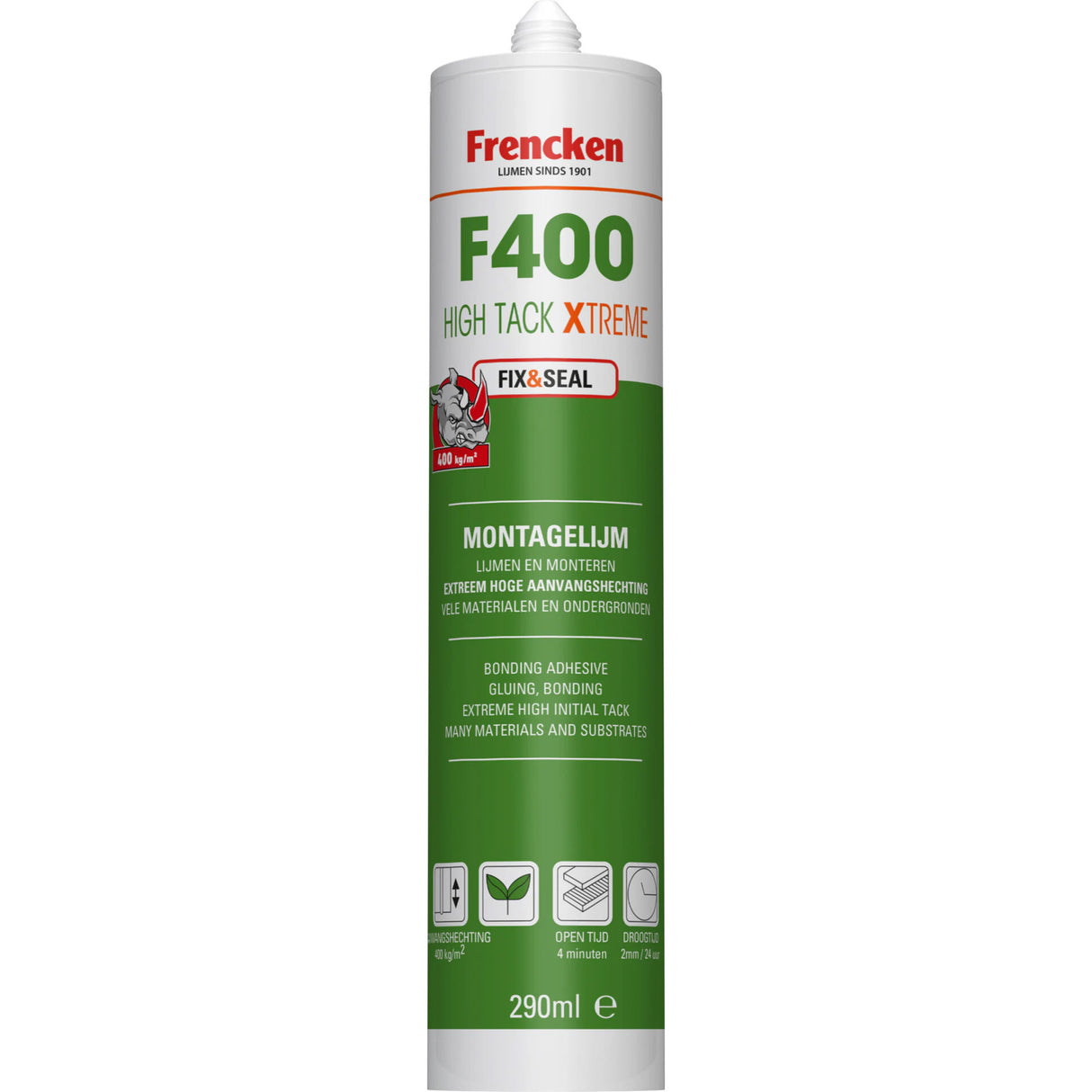 Frencken Montagelijm Lijmkit High Tack Xtreme 290ml F400 Fix & Seal