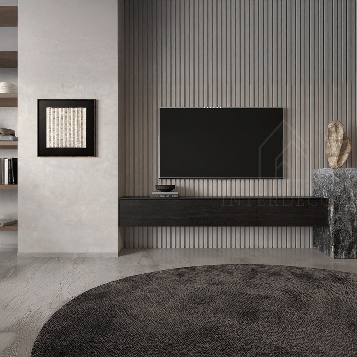 Madera TV-Meubel zwevend zwart 280 cm