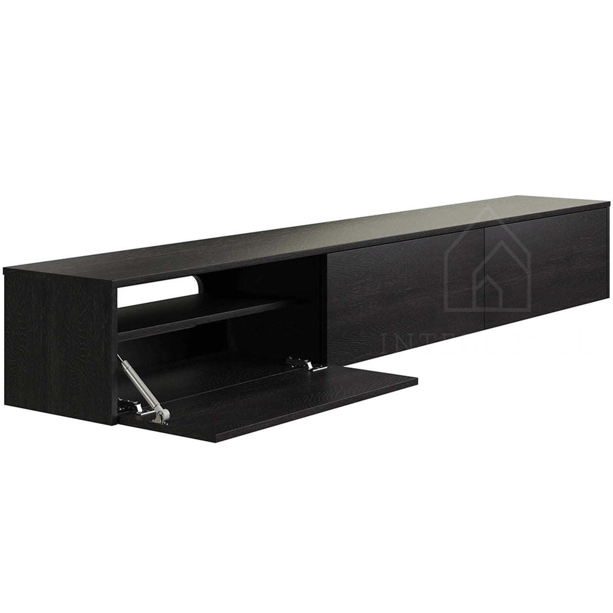 Madera TV-Meubel zwevend zwart 180 cm