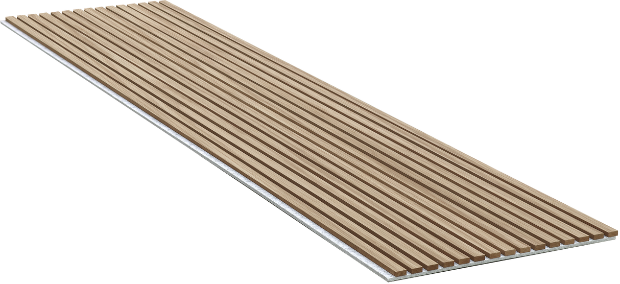 Akoestische panelen 280 x 60 x 2.4 cm - Eiken Naturel Grijs Vilt