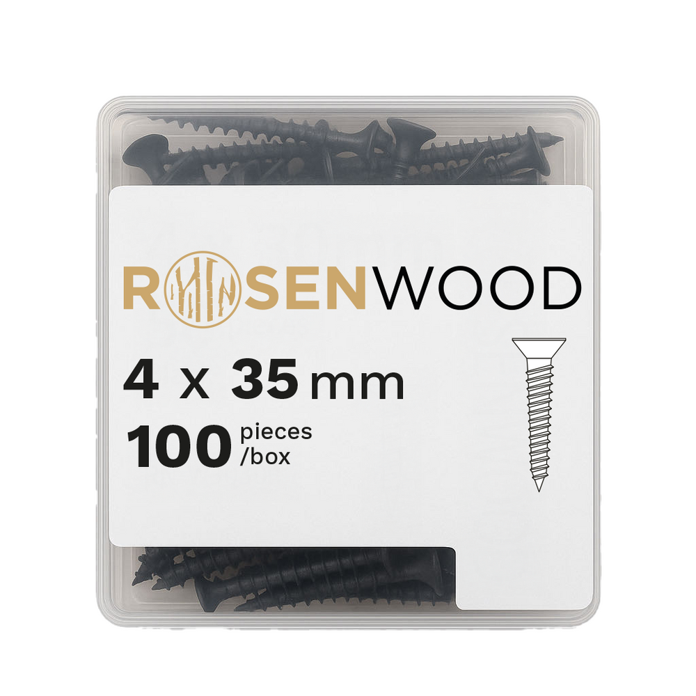Zwarte schroeven 100 stuks 4 x 35 mm