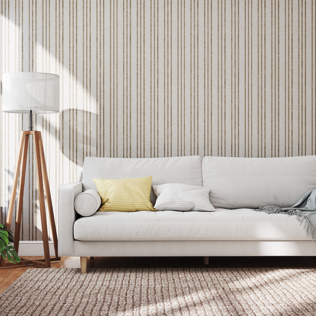 Akoestische panelen 270x60 cm - Linnen on Beige