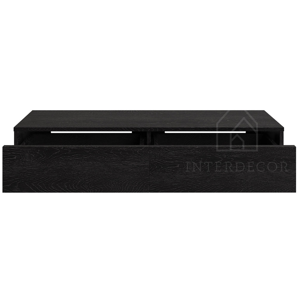 Gangkast zwevend zwart 100x20x15 cm