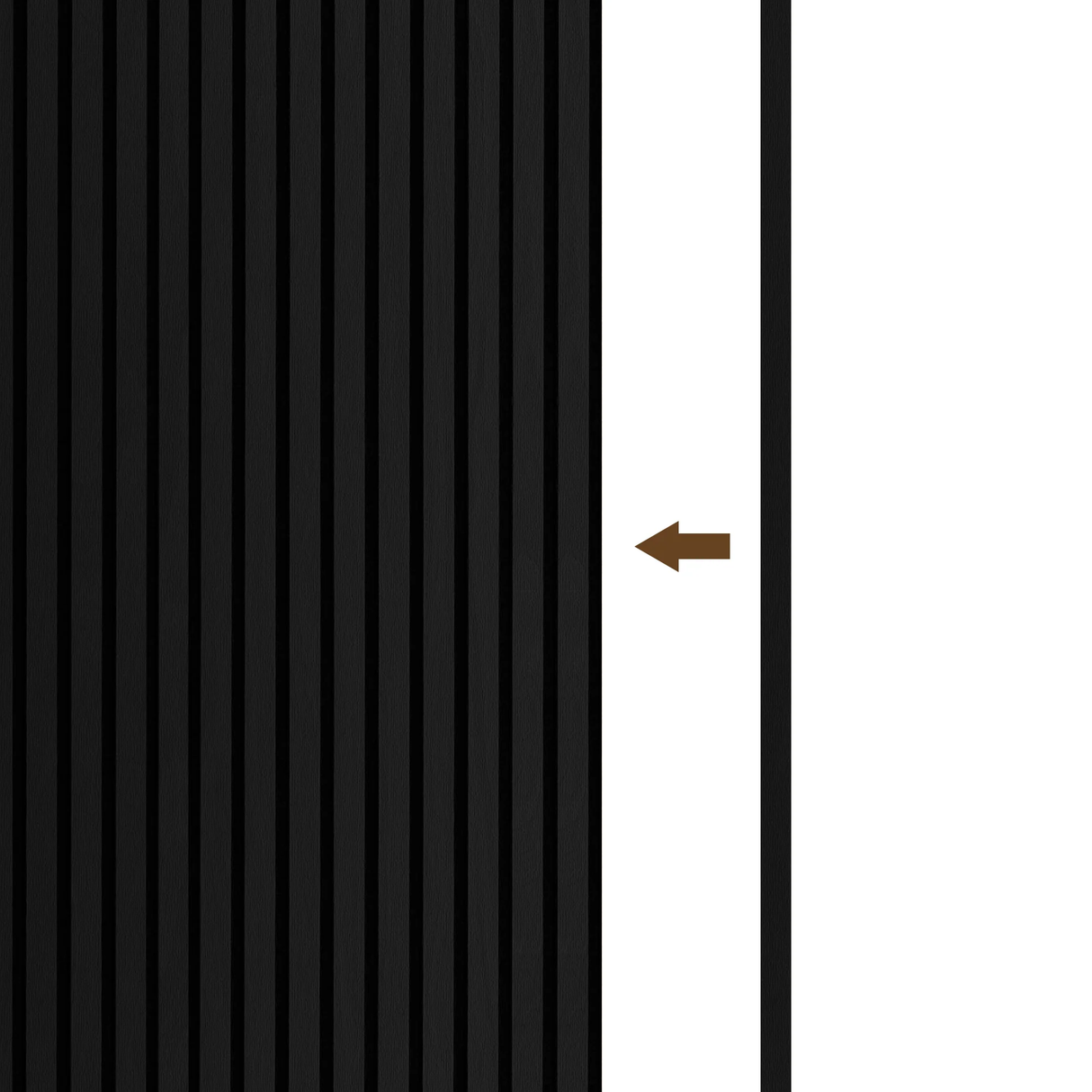 Eindlat 270 x 2.2 cm - Eiken Zwart