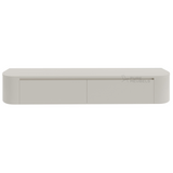 Dulce curved TV-Meubel zwevend beige 200 cm