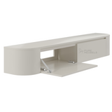 Dulce curved TV-Meubel zwevend beige 200 cm