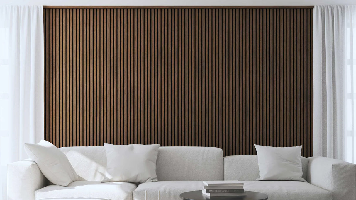Akupanel - LED afwerkeindlat voor plafond en zijkant - Eiken Walnoot 270 cm