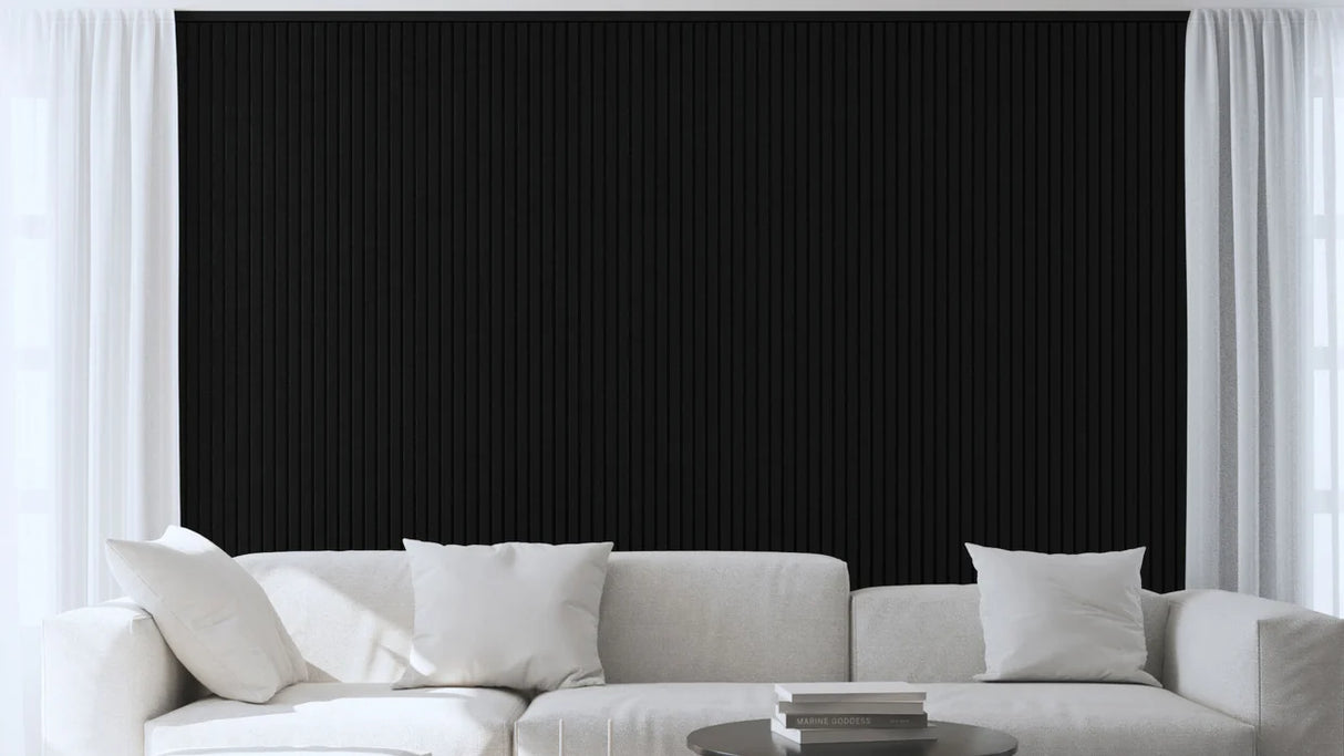 Akupanel - LED afwerkeindlat voor plafond en zijkant- Eiken Zwart 270 cm