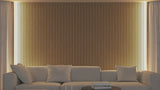 Akupanel - LED afwerkeindlat voor plafond en zijkant - Eiken Naturel 270 cm