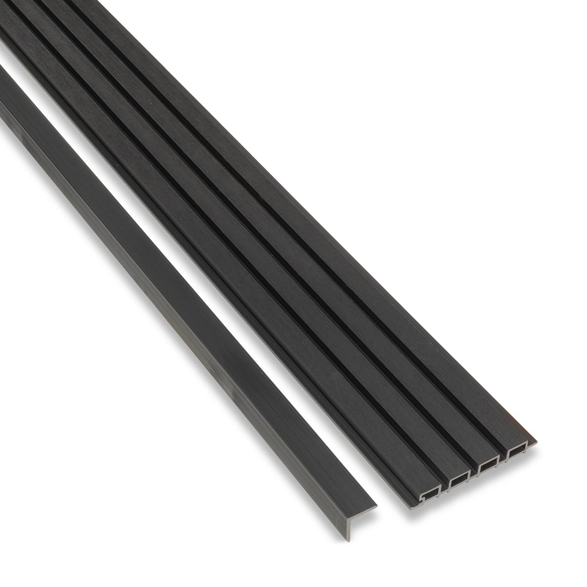 Afwerkstrip Buitenpaneel Zwart 290 cm Gevel Tuin 3D Houtnerf
