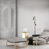 3D Kunststof Wandpanelen Wit Lumière Collection 270 x 12 cm | Set van 4