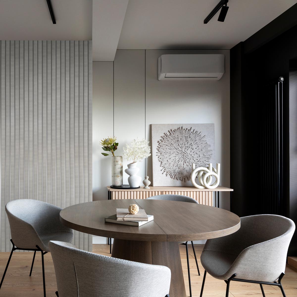 3D Kunststof Wandpanelen Grijs Lumière Collection 270 x 12 cm | Set van 4