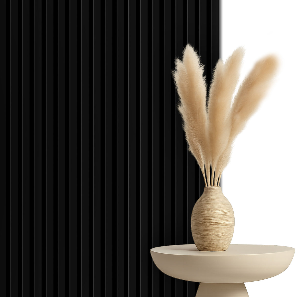 Akoestische panelen 260x60 cm - Black on Black