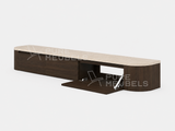 Dulce Japandi Tv-meubel 200 x 32 x 28 cm - Walnoot Travertine
