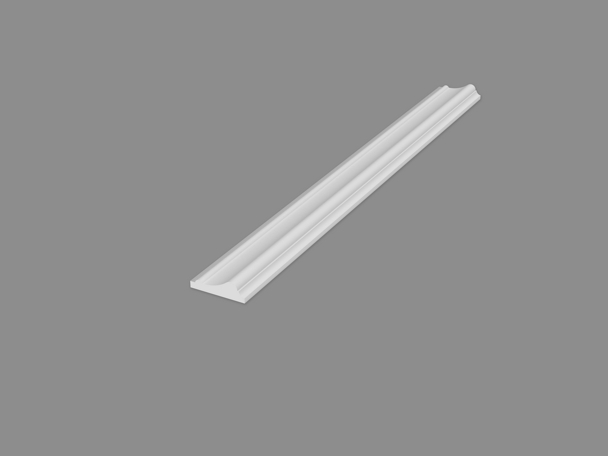 Natural Sierlijst Muur Plafondlijst - 270 x 3 cm - Wit