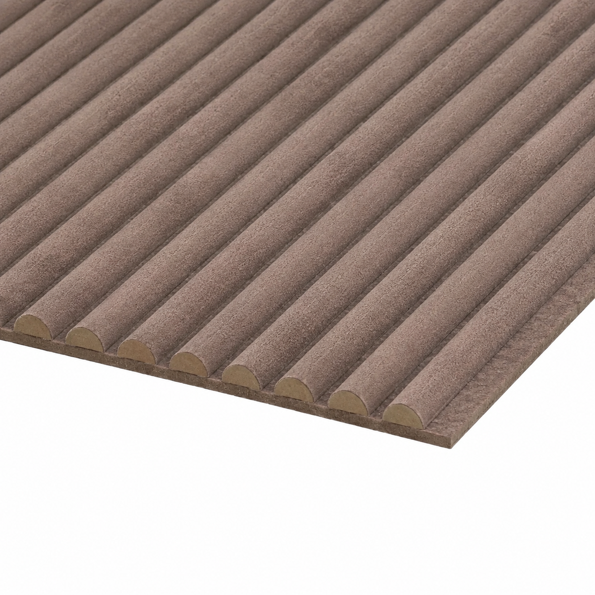 Akoestische Brushed Suede Space Panelen 280 x 60 x 2.1 cm - Mokka