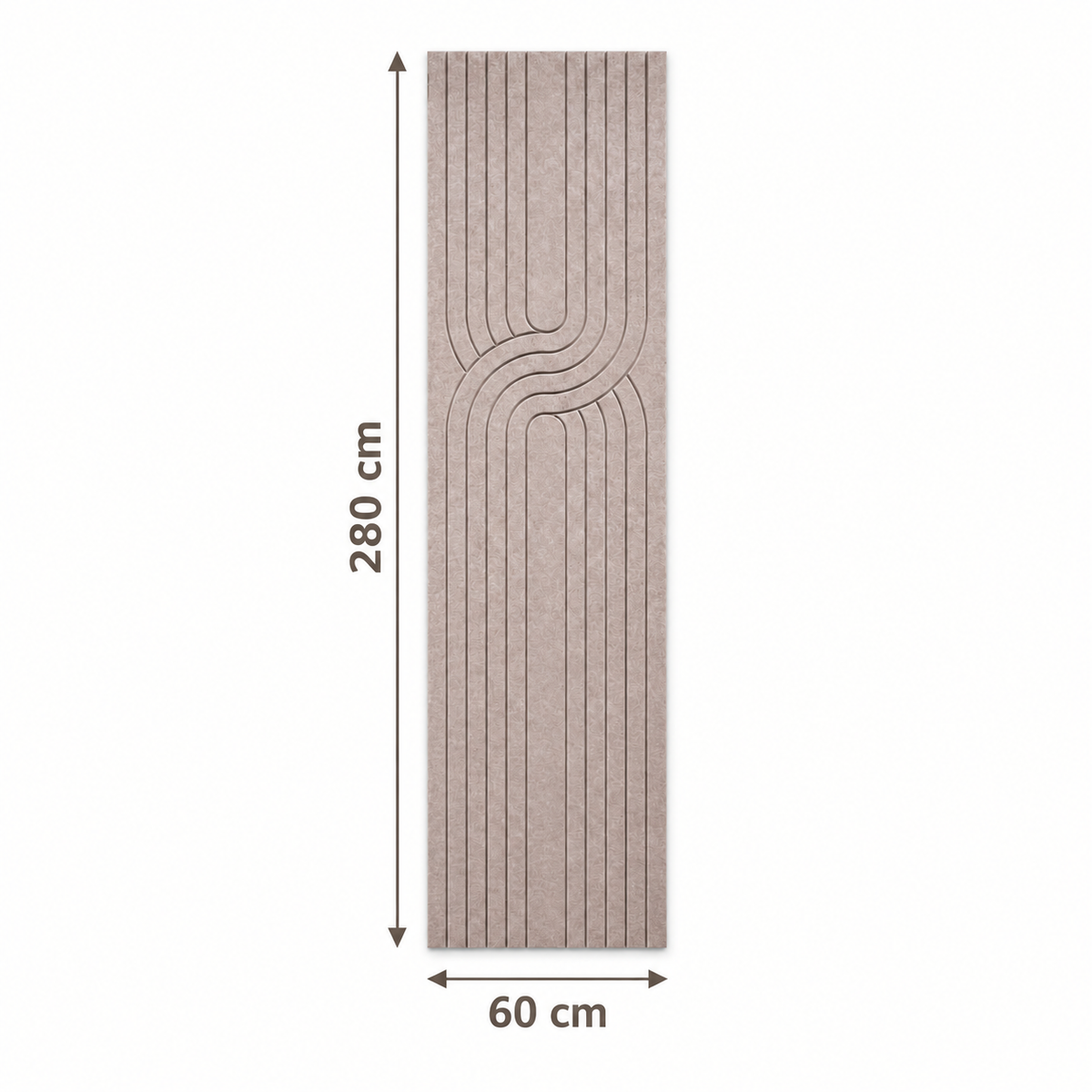 Akoestische Viltpanelen Japandi 280 x 60 cm - Beige