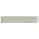Aura curved TV-Meubel zwevend beige 240 cm