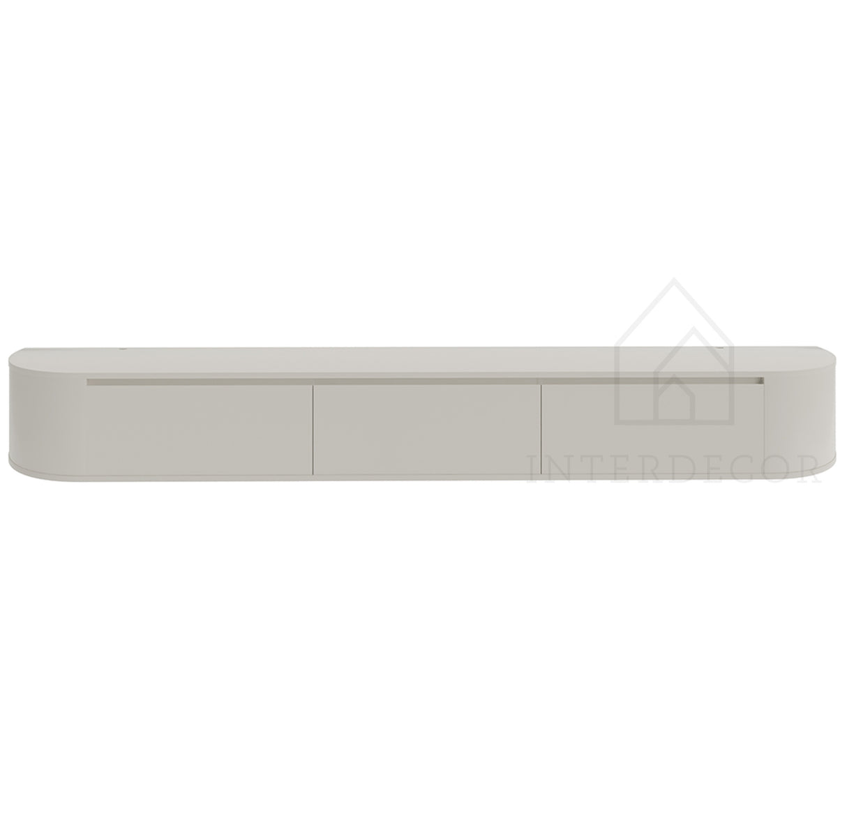 Aura curved TV-Meubel zwevend beige 280 cm