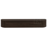 Aura curved TV-Meubel zwevend walnut 240 cm