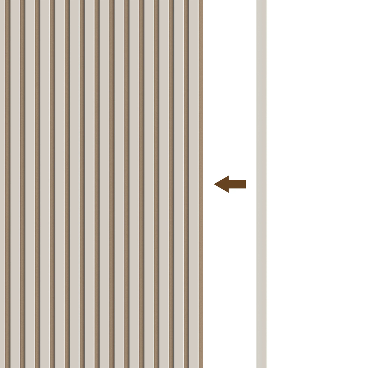 Eindlat 270 x 2.2 cm - Beige on Beige