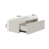 Gangkast zwevend beige 60x15x20 cm