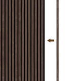 Eindlat 270 x 2.2 cm - Eiken Dark Walnoot