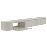 Dulce curved TV-Meubel zwevend beige 240 cm