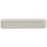 Dulce curved TV-Meubel zwevend beige 180 cm