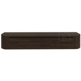 Dulce curved TV-Meubel zwevend walnut 180 cm