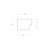 Eindlat 270 x 2.2 cm - Eiken Dark Walnoot