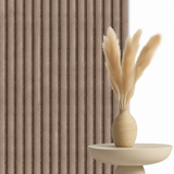 Akoestische Brushed Suede Space Panelen 280 x 60 x 2.1 cm - Mokka