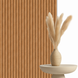 Akoestische Brushed Suede Solid Panelen 280 x 60 x 2.4 cm - Cognac