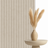 Akoestische Brushed Suede Solid Panelen 280 x 60 x 2.4 cm - Beige