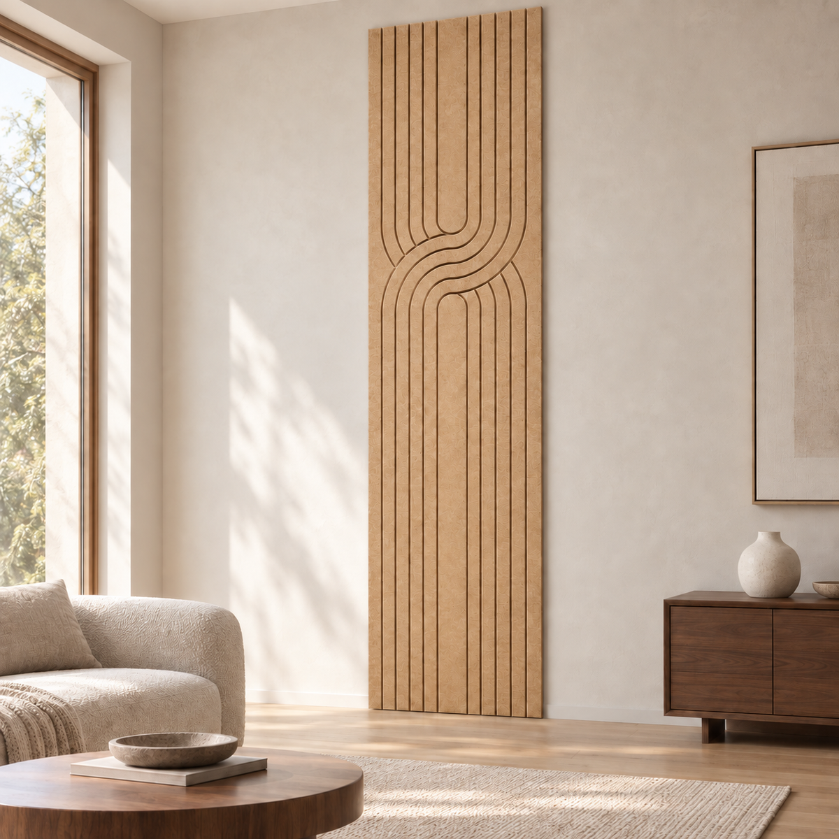 Akoestische Viltpanelen Japandi 280 x 60 cm - Dusty