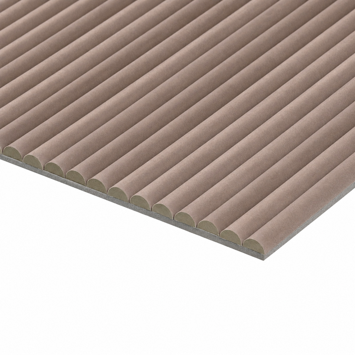 Akoestische Brushed Suede Solid Panelen 280 x 60 x 2.4 cm - Mokka