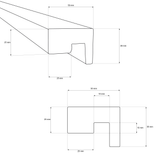 Akupanel - LED afwerkeindlat voor plafond en zijkant- Eiken Zwart 270 cm