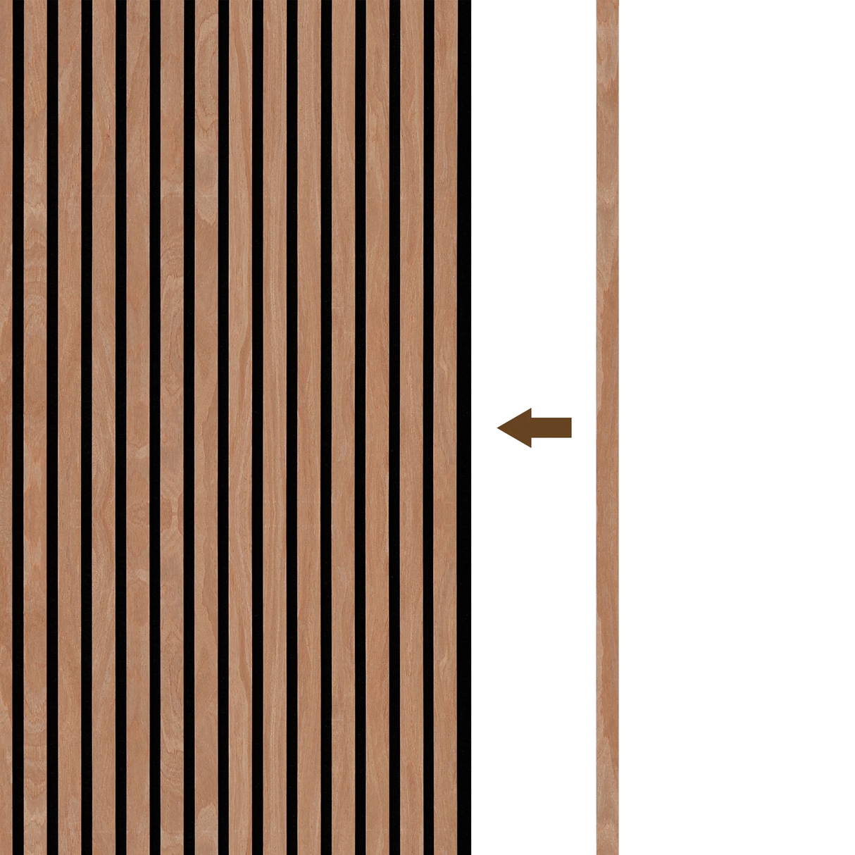 Eindlat 270 x 2.2 cm - Eiken Mokka