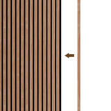 Eindlat 270 x 2.2 cm - Eiken Mokka