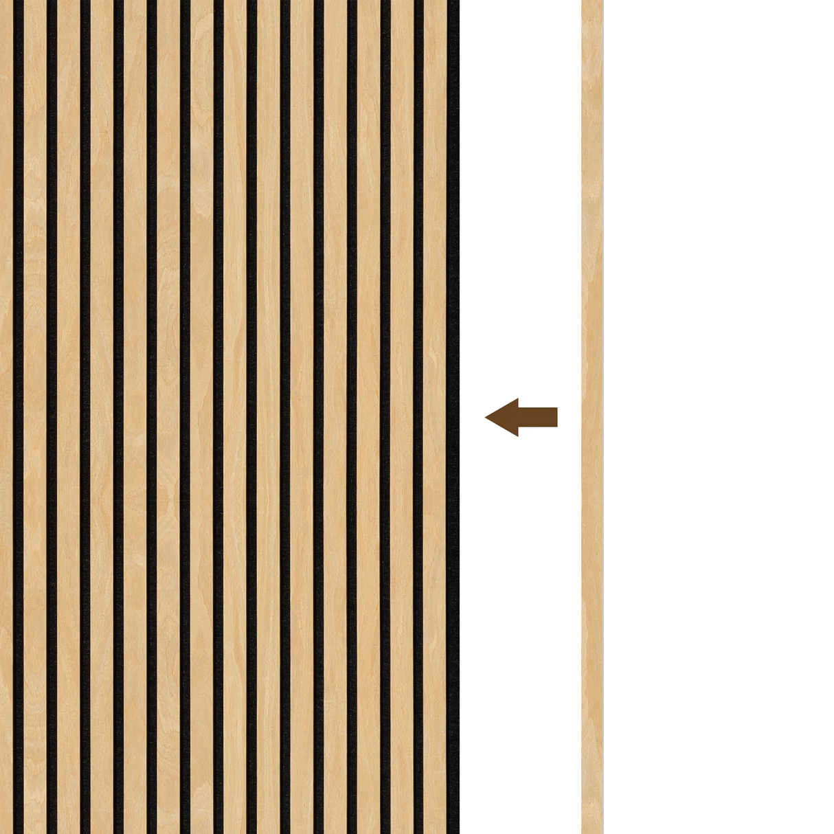 Eindlat 270 x 2.2 cm - Eiken Naturel