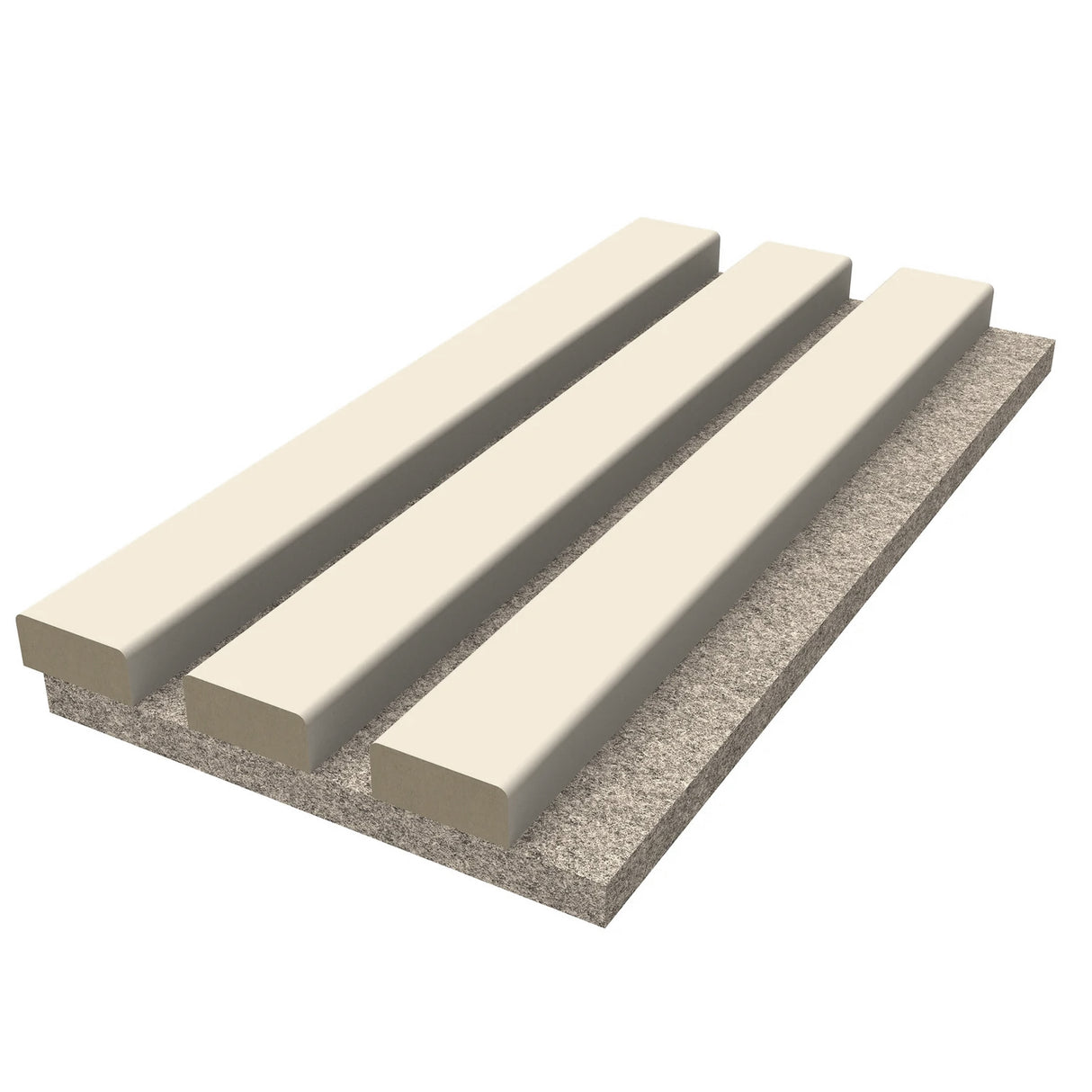 Akupanel Sample Beige on Beige Proefstaal Tester Lattenwand Akoestische wandpanelen